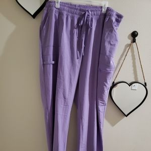 3x Scrubstar pants light purple